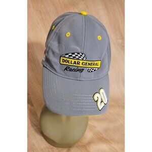 Joe Gibbs Racing Dollar General #20 Hat Cap NASCAR Gray Fitted Sz Lg/Xl